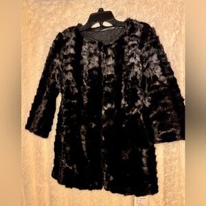 ✨ NWT Genuine Mink Fur Jacket with Leather Trim ✨